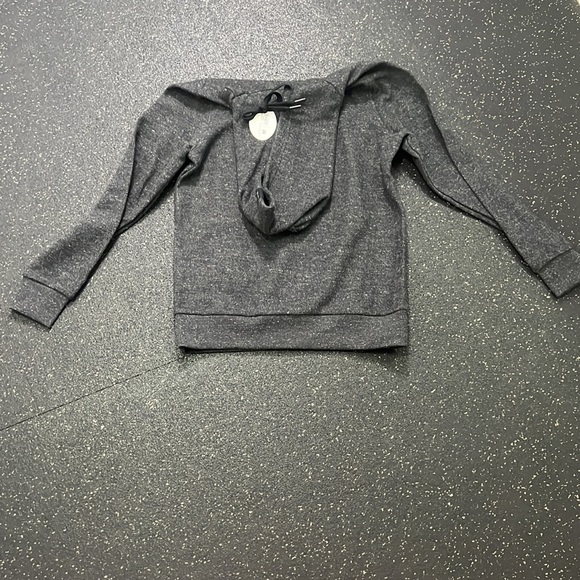 OOMY KNIT HOODIE - DARK CHARCOAL GRAY HEATHER - Picture 2 of 3